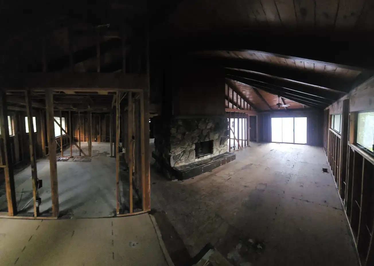 Fire Damaged House in California